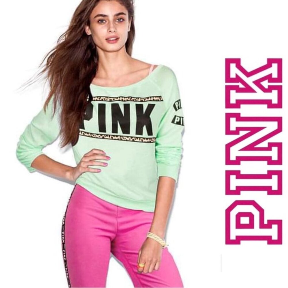 Victoria's Secret PINK | Pastel Cheetah Print Long Sleeve Tee | Size Extra Small